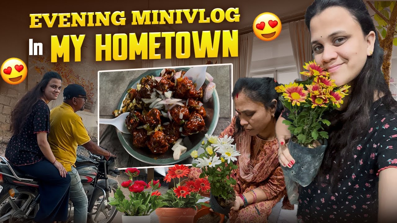 An unfiltered evening mini vlog at  my homeTown✨/ Telugu vlogs/ Janhavi Margoni