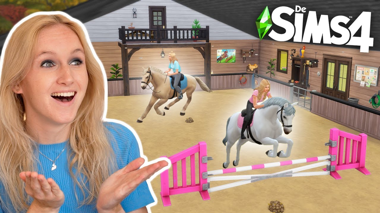 Mijn MEGA RIJBAK voor de Sims 4 paarden manege is KLAAR!! 🤩🐴 *Deel 2*