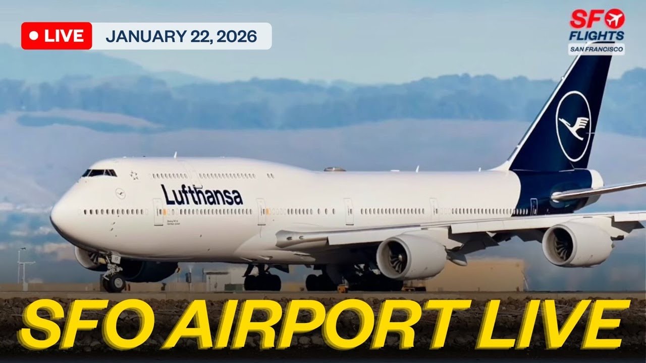 LIVE SFO. SAN FRANCISCO AIRPORT. PLANE SPOTTING STREAM (January 22, 2026)