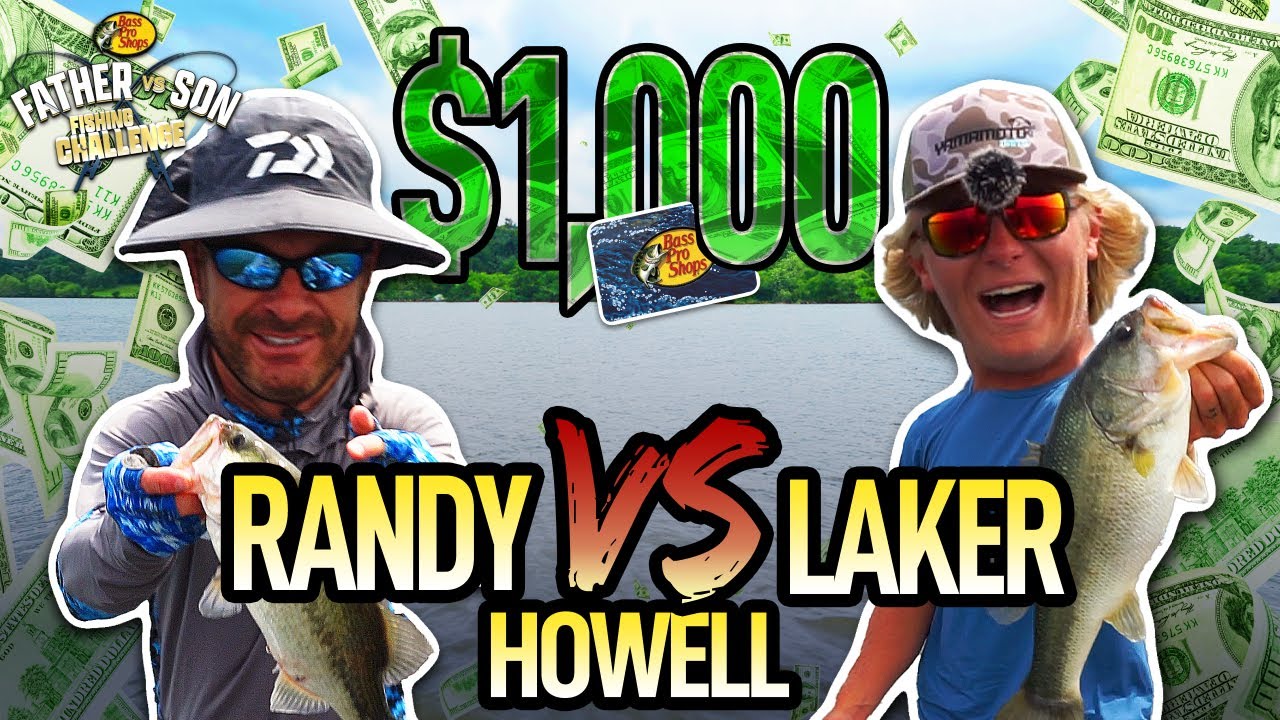 LAST SECOND CATCH! $1000 Father vs Son Fishing Challenge | Randy Howell and Laker Howell