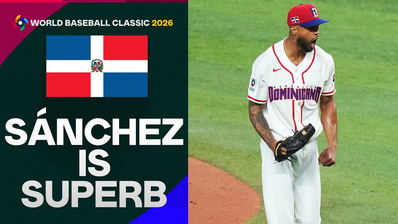 Cristopher S&aacute;nchez was LIGHTS OUT for Team Dominican Republic! 😤 (5 shutout innings, 8 Ks! 🔥)