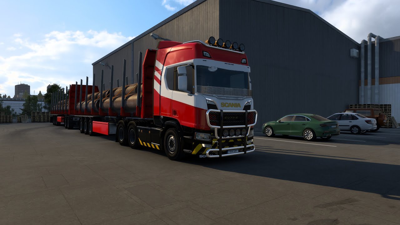 Scania 770R in Sweden with HCT trailer | Euro Truck Simulator 2
