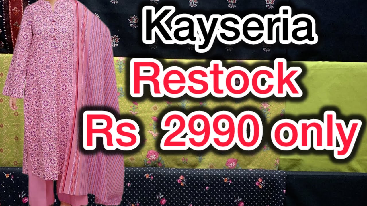 Kayseria Restock printed collection cotton lawn 2990 only 3piece 