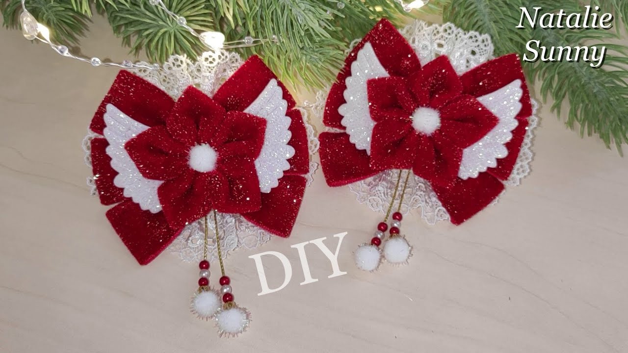 Новогодние бантики канзаши😍 / Они превосходны! 😍 / DIY