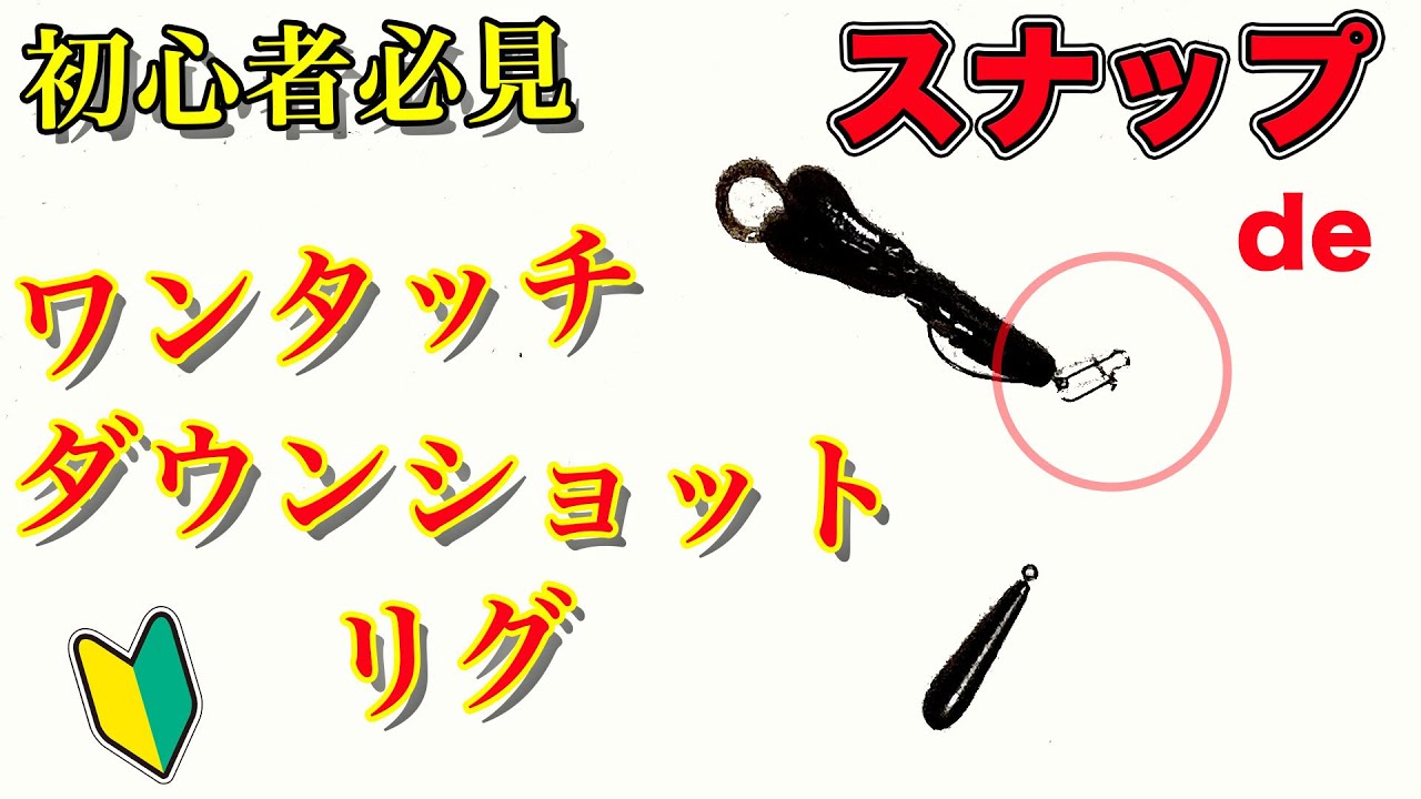 【初心者必見】スナップでダウンショットリグ！【超便利】