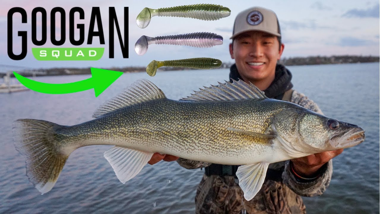 Catching MONSTER Walleyes on Googan Baits! (Shore Fishing)