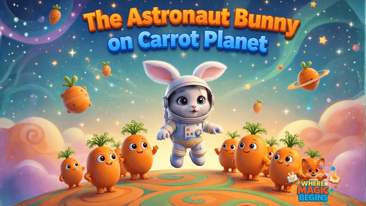 The Astronaut Bunny On Carrot Planet - Children Story #childrensstory #bedtimestories