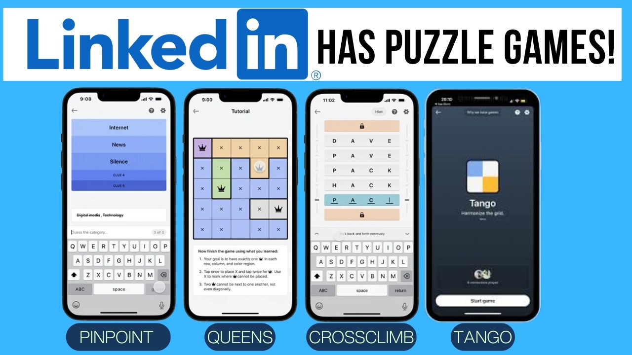 LinkedIn NOW Has Daily Puzzle Games HERE THEY ARE