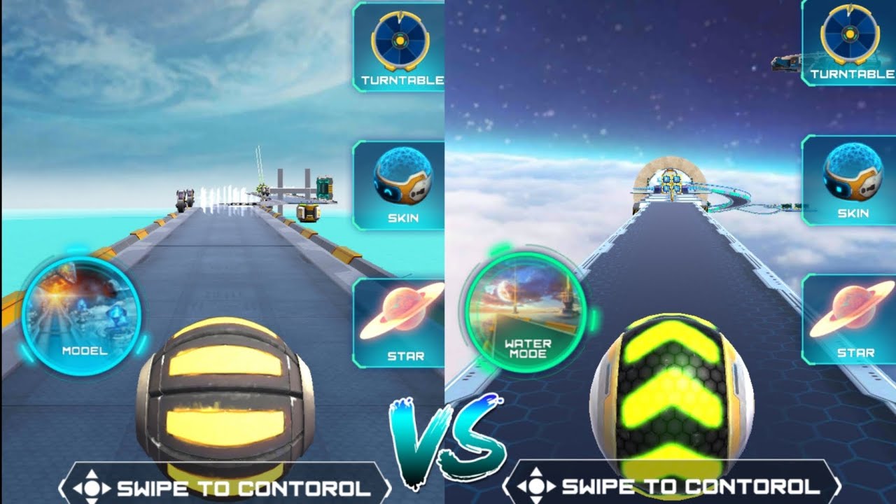 Space Rolling Balls Race Water Mode VS Model Ball Game Ball Race Ball Game Ball Race Ball Rolling