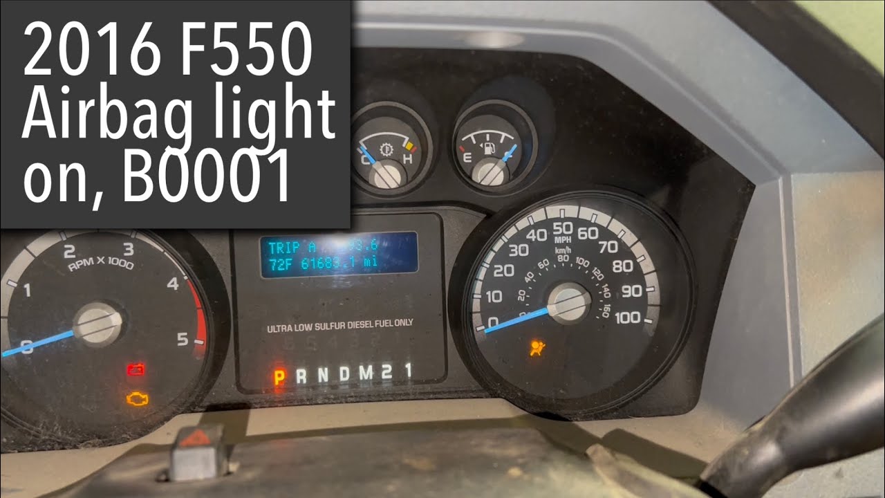 Индикатор подушки безопасности Ford Super Duty B0001 2016 года, диагностика и ремонт