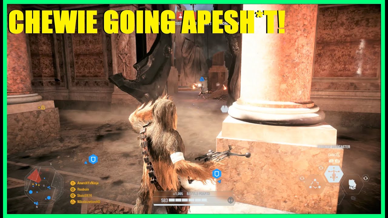 Chewie going total ape sh*t on these guys! - Star Wars Battlefront 2