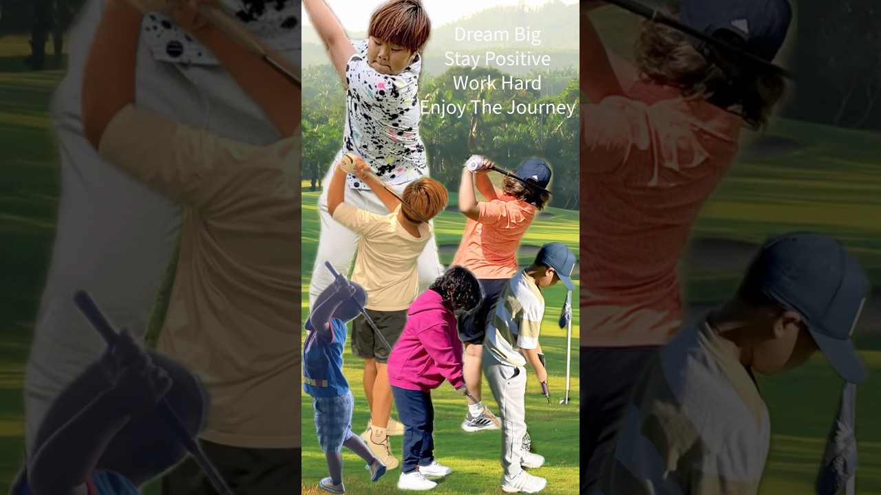 HARD WORK. PRACTICE GOLF. KEEP SWINGING. GOLF AINT EASY. PROGRESSION. ENJOY THE MOMENTS.
