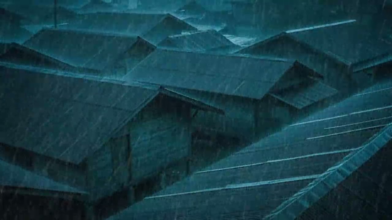 No Ads Rain Sounds for Sleeping - ASMR Heavy Rain On Tin Roof for Easy Sleep & Calm