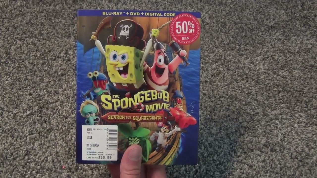 Распаковка Blu-ray + DVD + цифрового кода к фильму &laquo;Губка Боб в поисках Квадратных Штанов&raquo;
