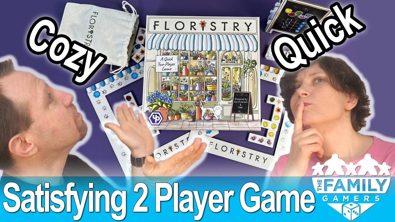 Floristry board game review - cozy quick auctions for 2 players