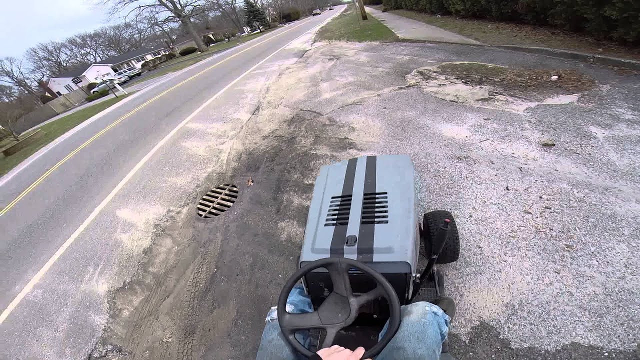 craftsman racing mower top speed run 40mph!!