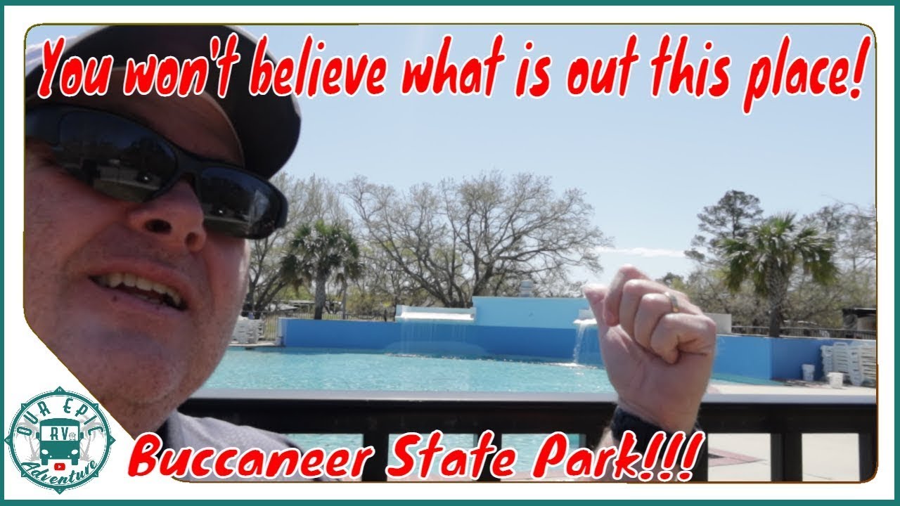 BUCCANEER STATE PARK CAMPGROUND AND WATER PARK ON THE GULF OF MEXICO!?! Check it out!