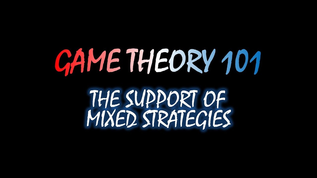 Game Theory 101 (#32): The Support of Mixed Strategies