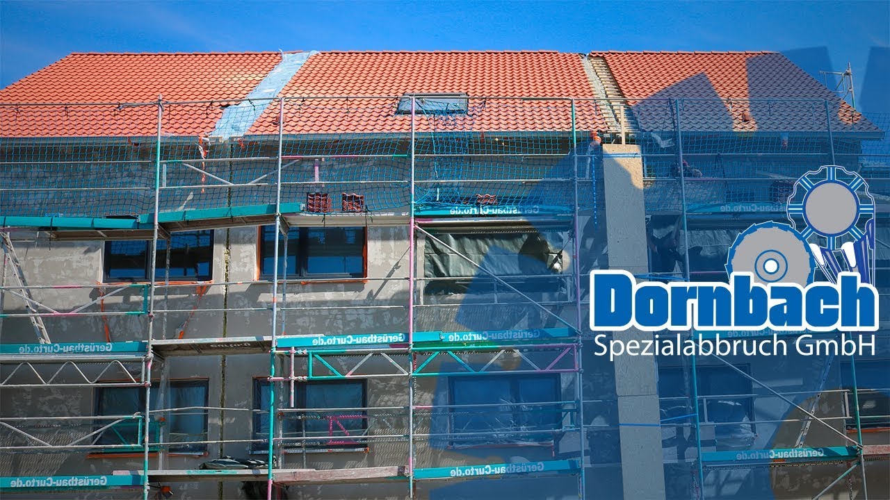 Haustrennung, Doppelhaus, Schallbrücken beseitigen mit Seilsäge - Dornbach Spezialabbruch GmbH