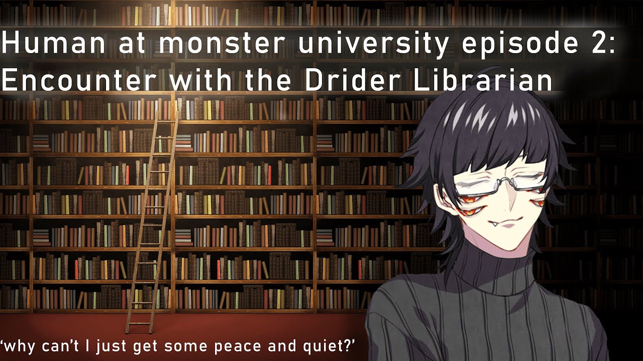 Encounter with the Kuudere Drider Librarian ASMR (A4A) [Human at monster university episode 2]