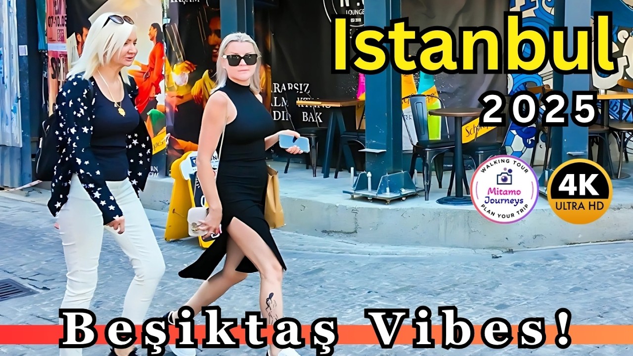 Istanbul Beşiktaş 4K Walking Tour | Cafes, Bars, Fish Market & Cozy Streets | June 2025 Guide