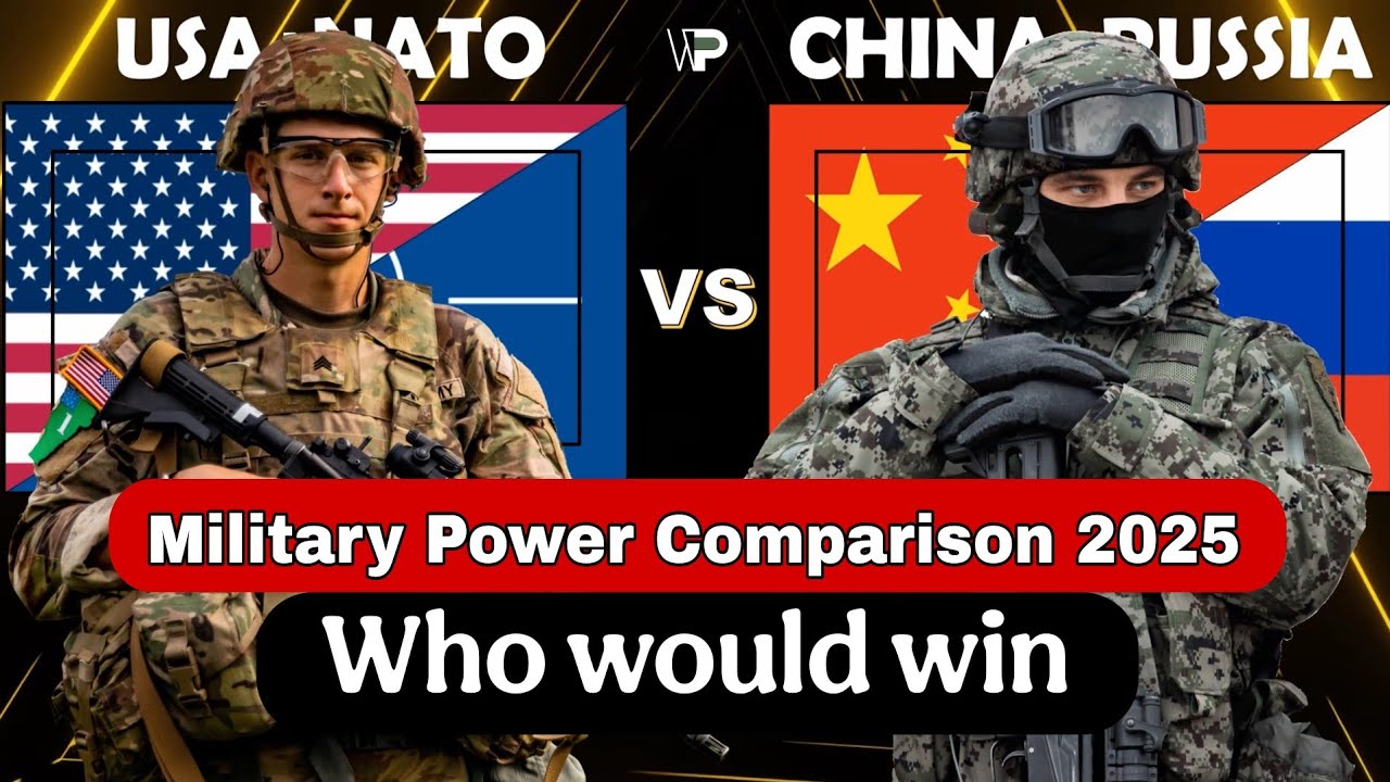 USA+NATO vs China+Russia Military Power Comparison 2025