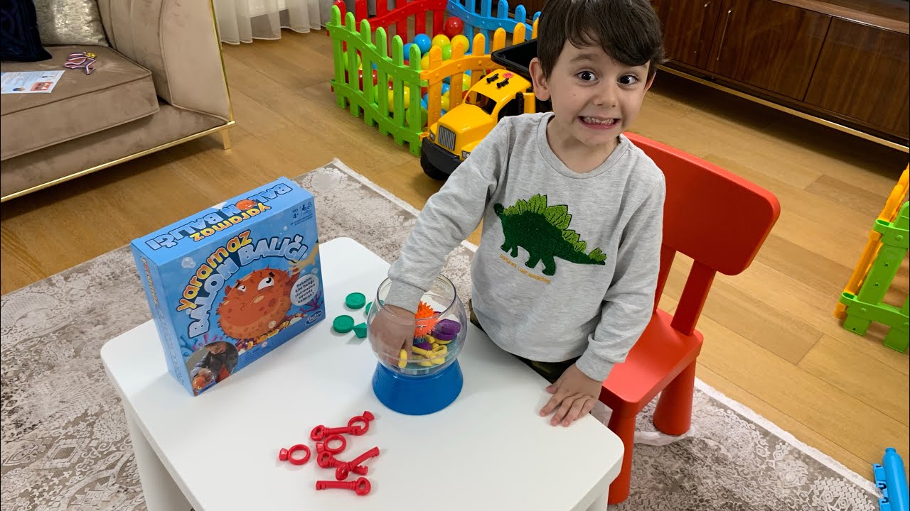 Yaramaz balon balığı kutu oyununu açtık!😍Balık şişmeden mücevherleri toplayan kazanır😂Ama çok zorr