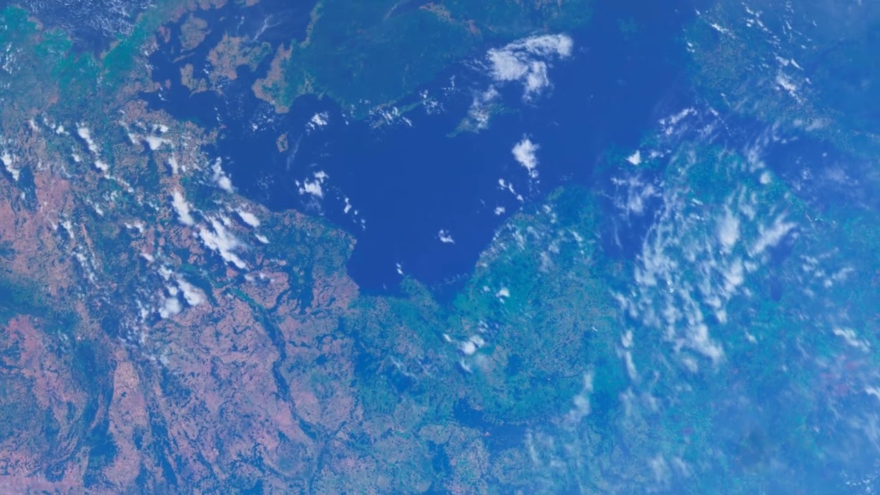 Baltic States & Eastern Europe from Space 4K | Blue Planet Zoom Out | Free Stock Video