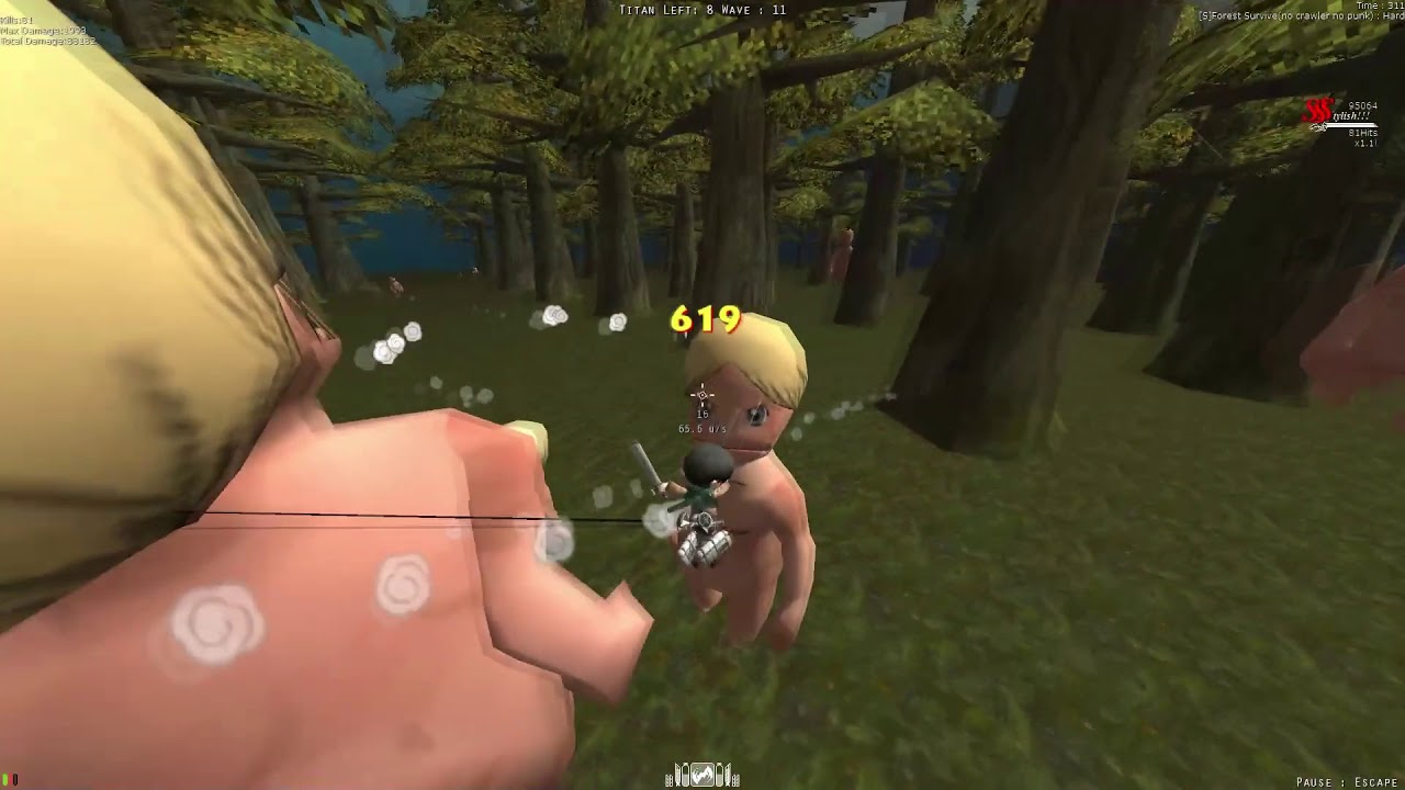[AoTTG] Lightning fast (3 kills in 1 second!)