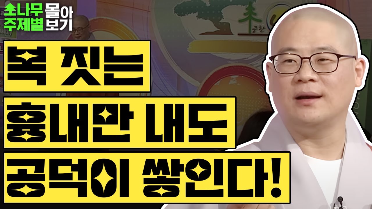 복짓는 흉내만 내도 공덕이 쌓인다!✨  [광우스님 소나무 주제별 몰아보기]