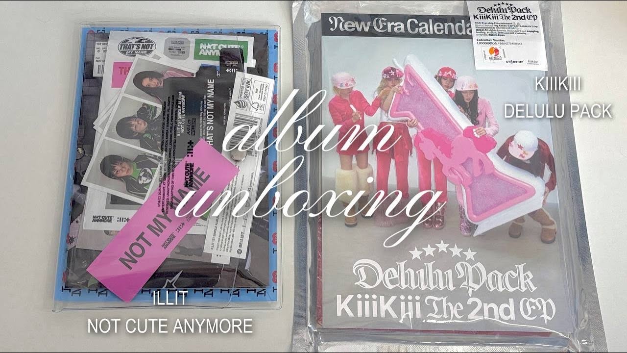 болтаем, распаковываем альбомы kiiikiii - delulu pack, illit - not cute anymore 🎀kpop album unboxing