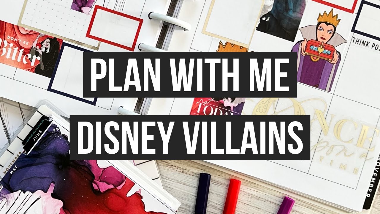 Plan With Me | Classic Happy Planner | Disney Villains Spread in my Creative Journal