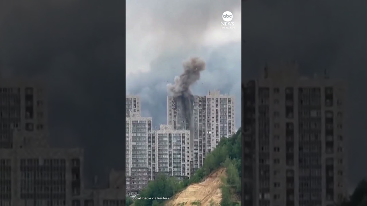Ukrainian drone strikes Moscow tower block