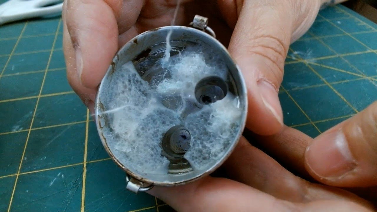 Margo's Basin | 1:12  Metal Basin Soapy Foot Soak w/resin and dish soap