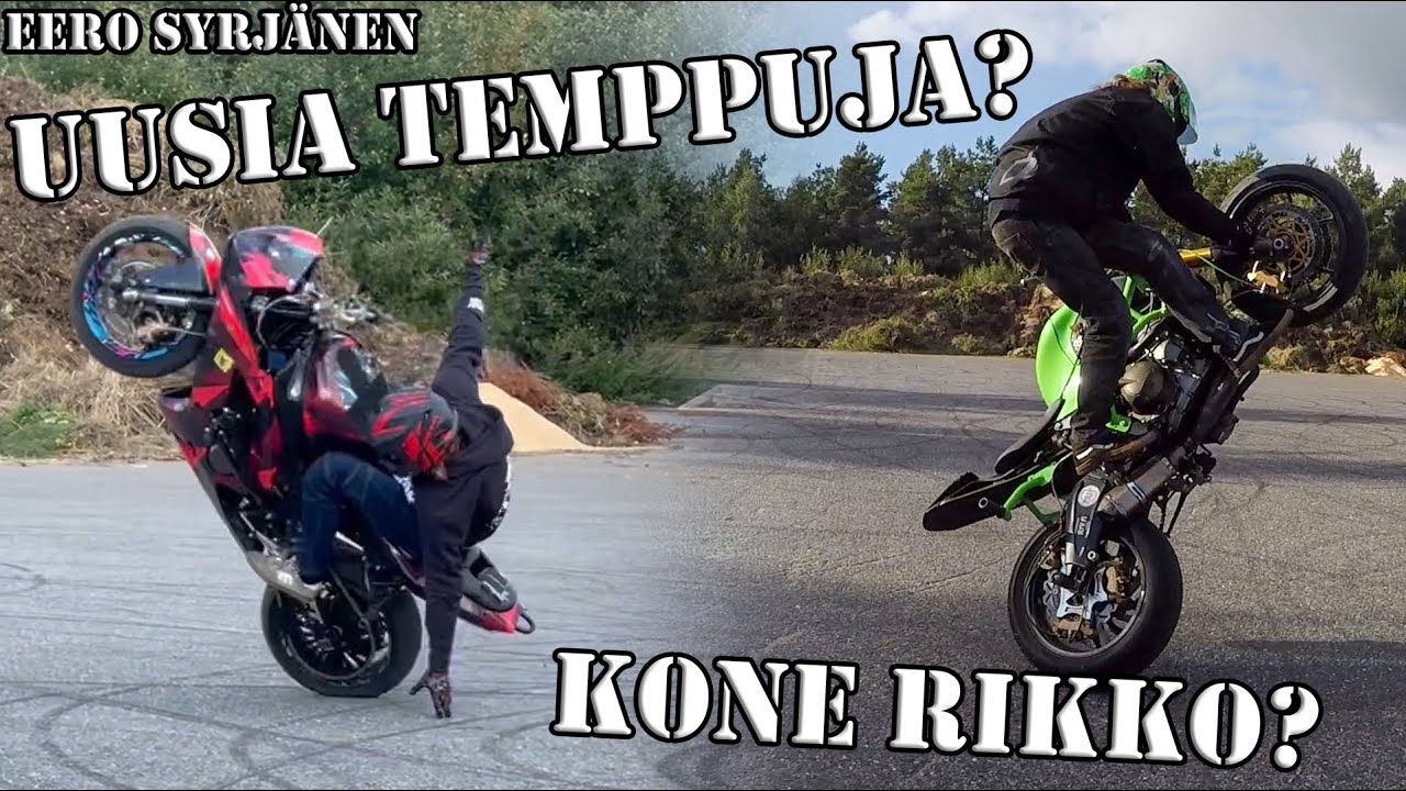 KONE RIKKO?!? || STUNT-SESSARIT || MOTOVLOG#25