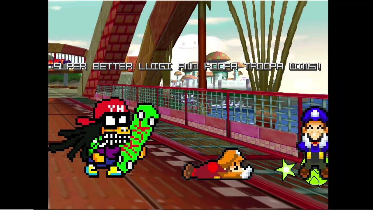 Mugen Battle #3170: Starlow & Super Better Mario vs Super Better Luigi & Koopa Troopa