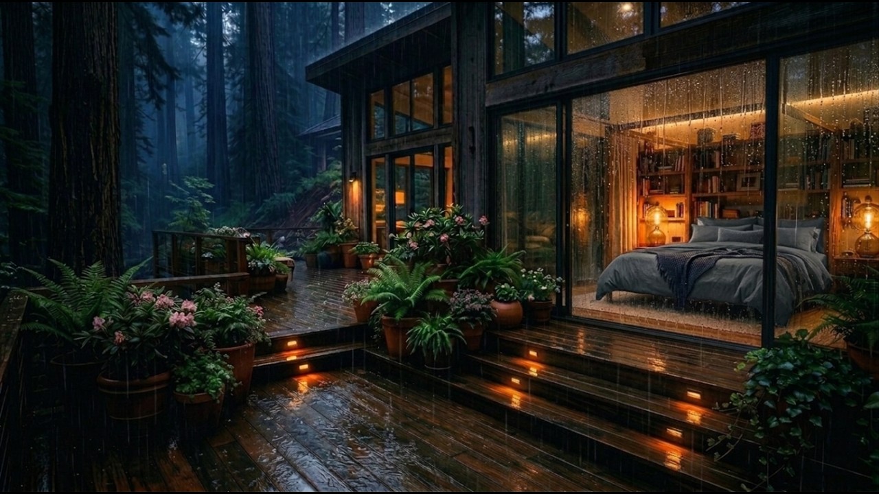 Peaceful rain in the forest 🌲 | Natural rain sounds for deep relaxation at night