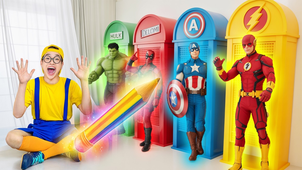 Niños se Vuelven HÉROES | Lápiz mágico de superhéroe para niños | BootiKaTi Show ESP