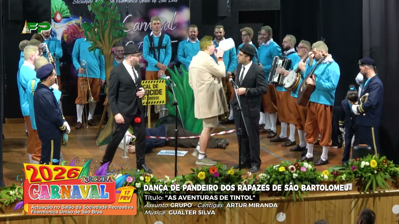 Carnaval 2026 - Dança de Pandeiro dos Rapazes de São Bartolomeu   Actuação em São Brás