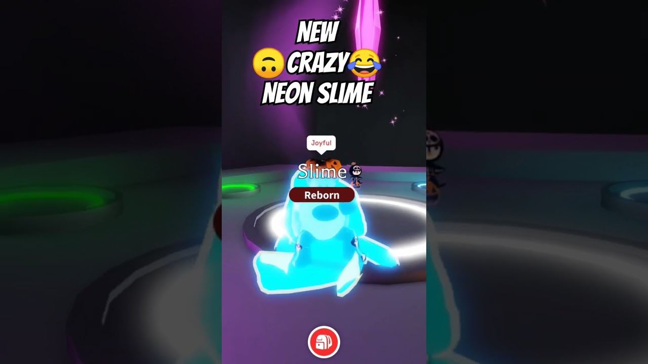 NEW Crazy Slime NEON in Adopt me! So COOL! #shorts #roblox #adoptme #NEON #slime