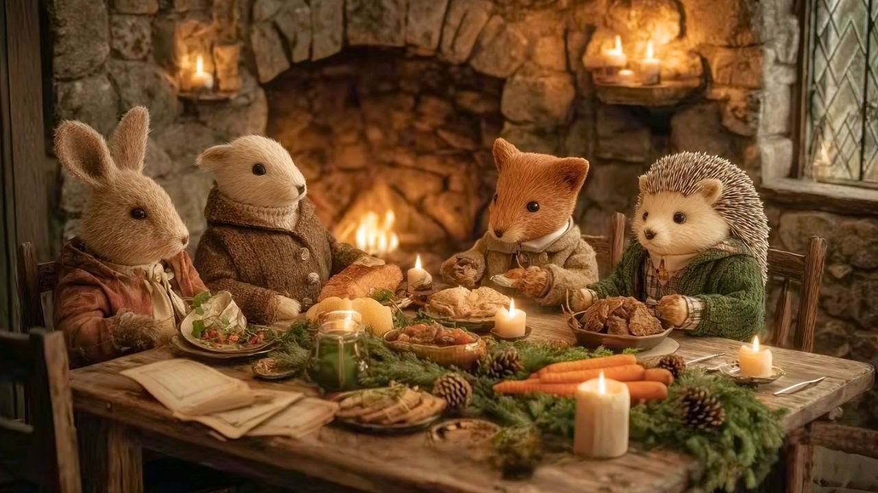 Peaceful Family Gathering 🌟 Relaxing Piano and Fireplace Sounds to Unwind and Drift to Sleep