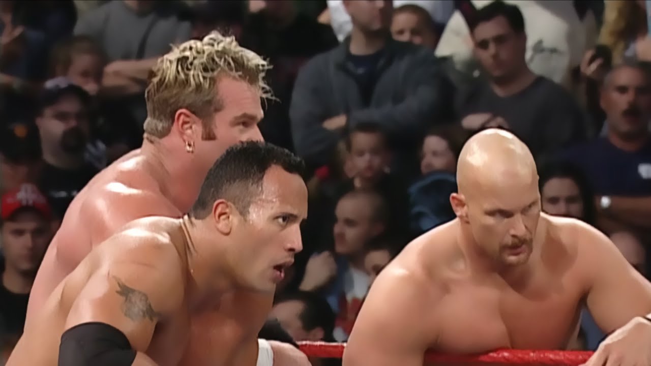 The Rock, Stone Cold, Billy Gunn & Chyna vs The Radicalz Part 1 - RAW IS WAR