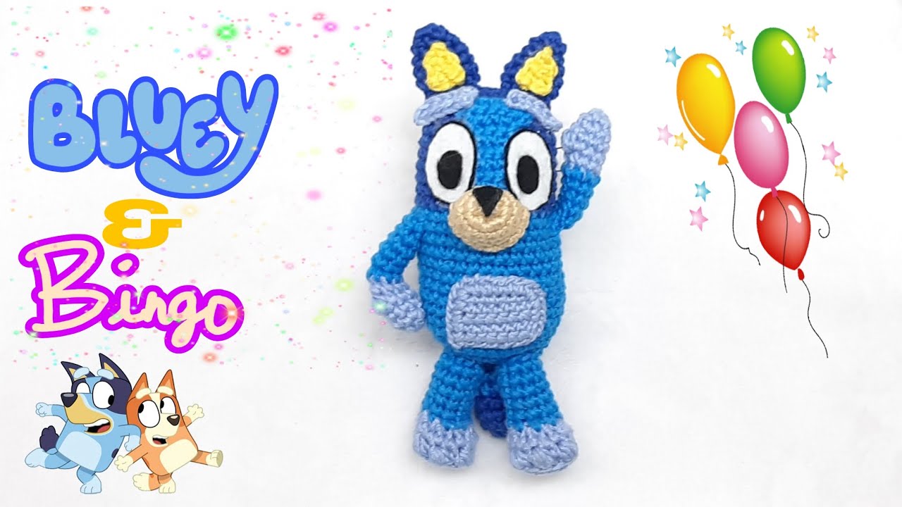 💙💛 BLUEY Y BINGO AMIGURUMI  / TUTORIAL PASO A PASO  ( PRIMERA PARTE  ) 💛💙