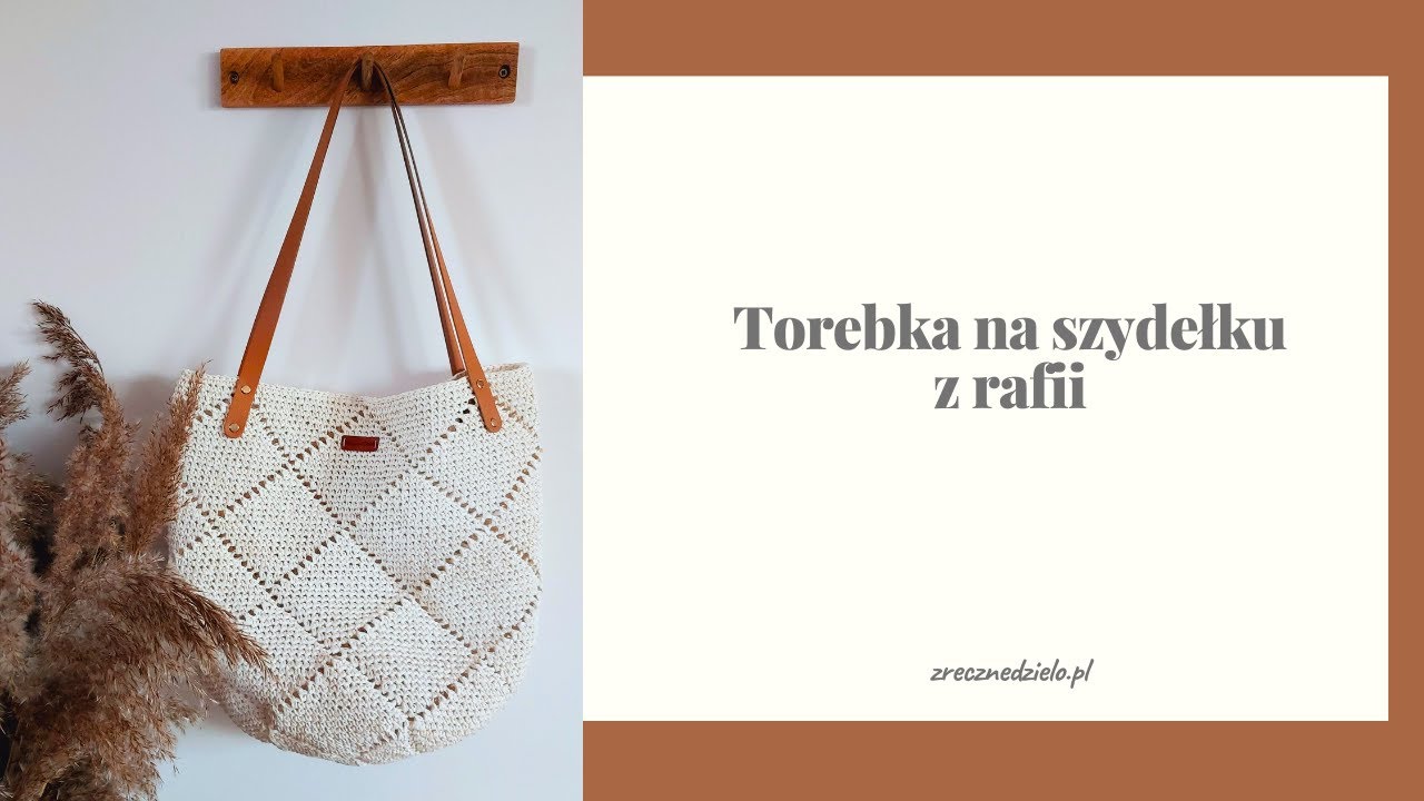 Torebka na szydełku z rafii od Pimotki