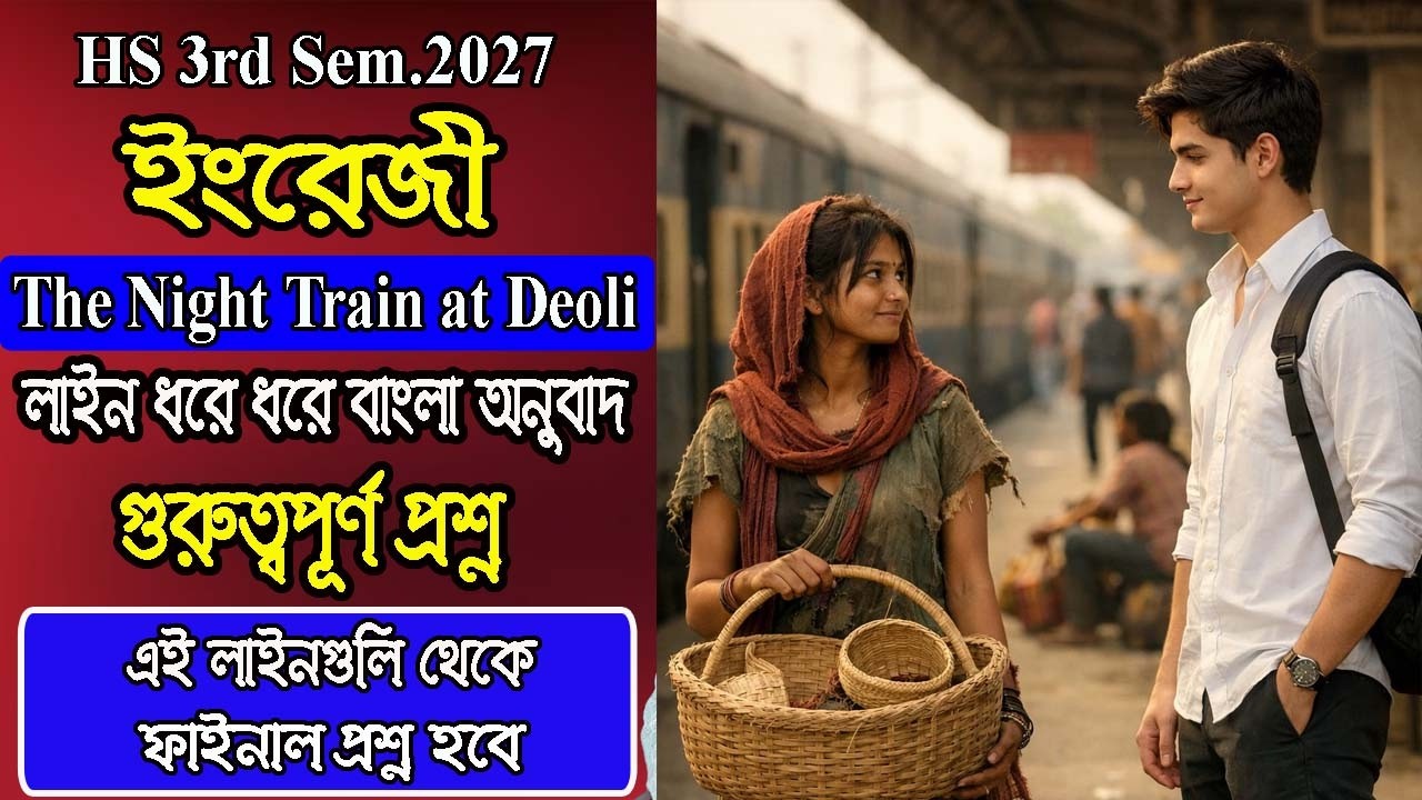 The Night Train at Deoli | Ruskin Bond | Summary in Bengali | Important Line | Class 12 3rd Sem.
