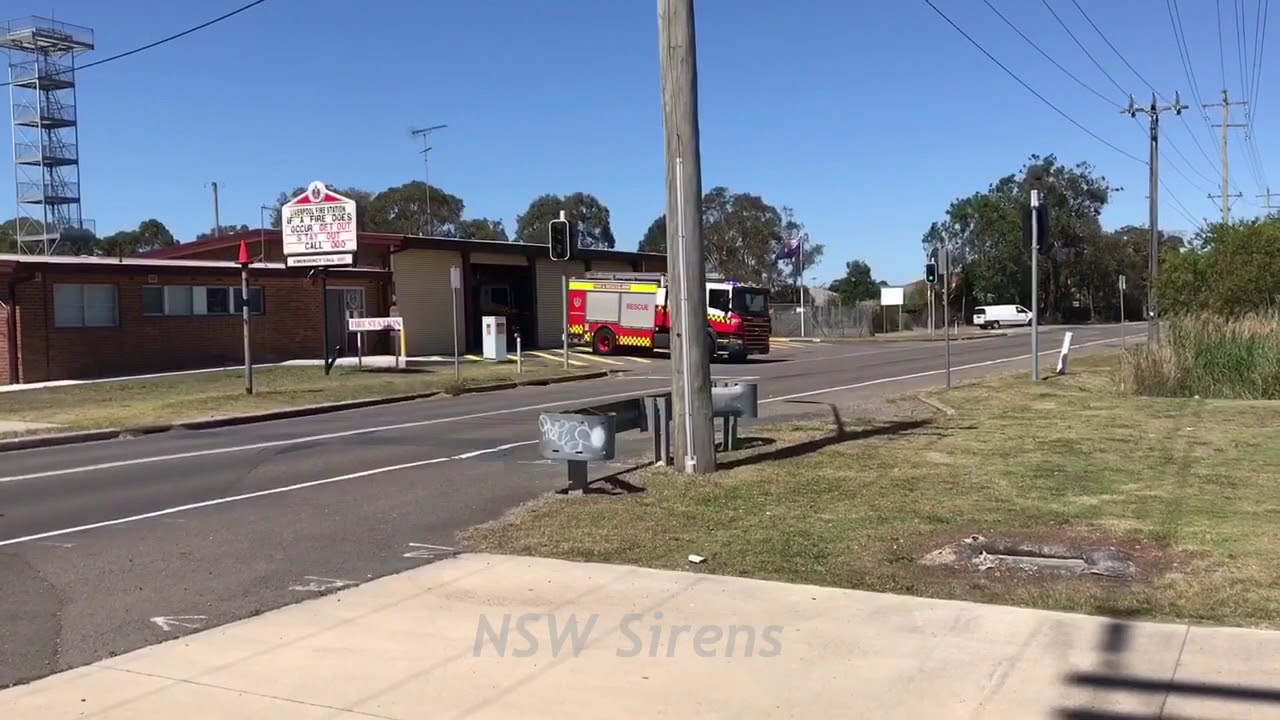 FRNSW Rescue Pump 8 Liverpool responding