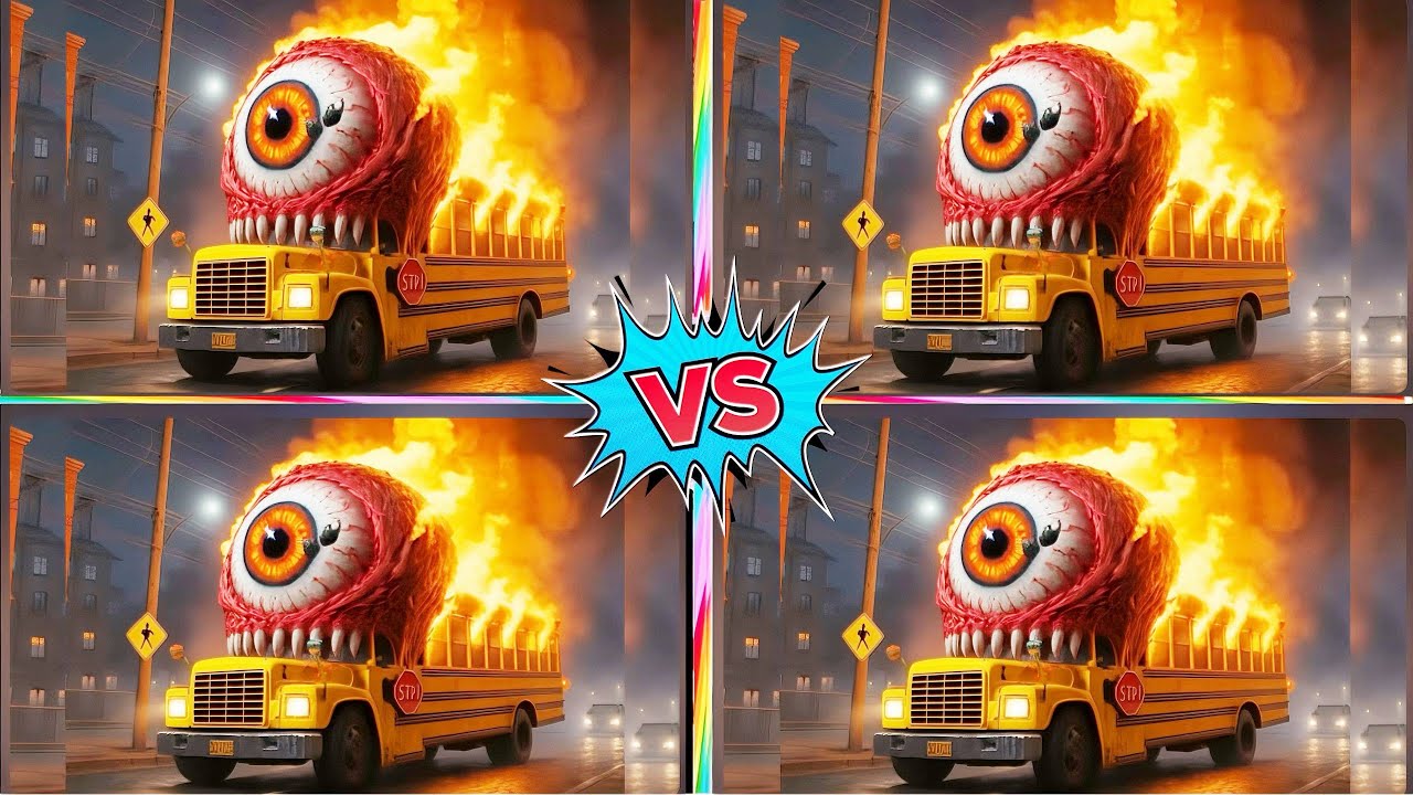 The Kitten Escape from School Bus Monster🎶CoffinDance Song 