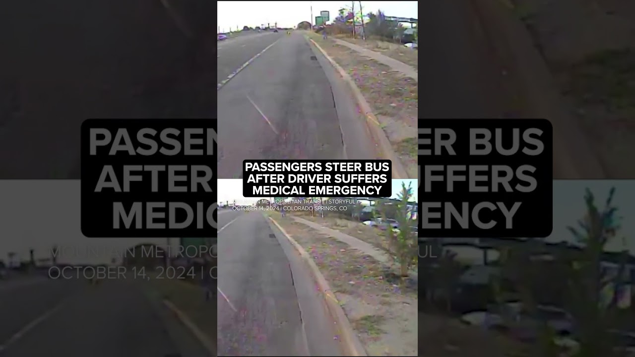 Passengers steer bus after driver suffers medical emergency
