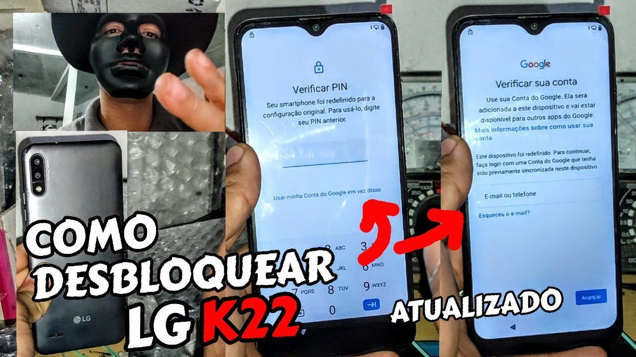 COMO DESBLOQUEAR CONTA GOOGLE OU TELA BLOQUEADA DO CELULAR LG K22, LG K22+ LG K22 PLUS GRÁTIS SEM PC