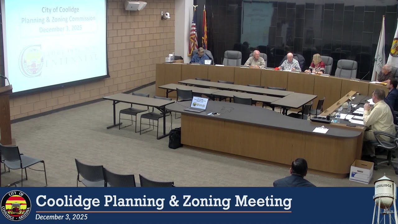 City of Coolidge, Arizona Planning & Zoning Meeting December 3, 2025